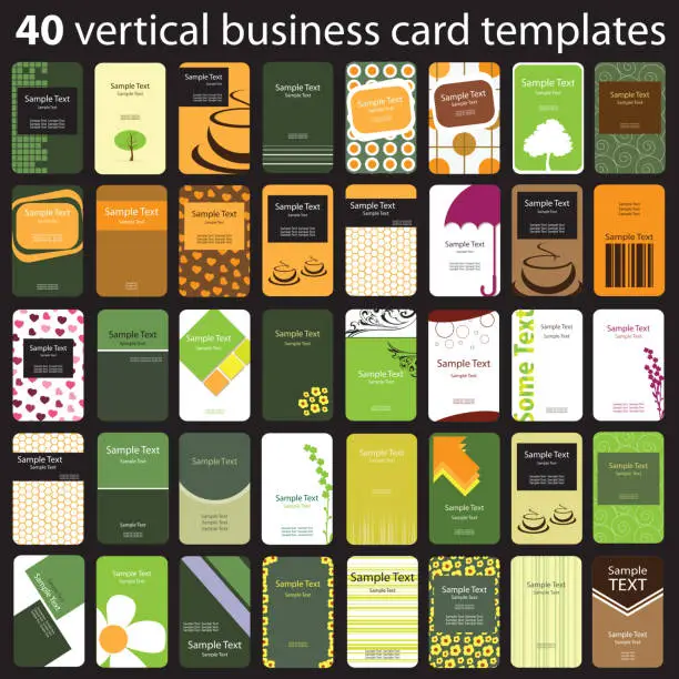 Vector illustration of Business Card Set