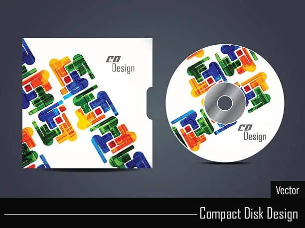 Vector illustration of cd cover design