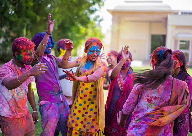 Holi Festival in India stock photo