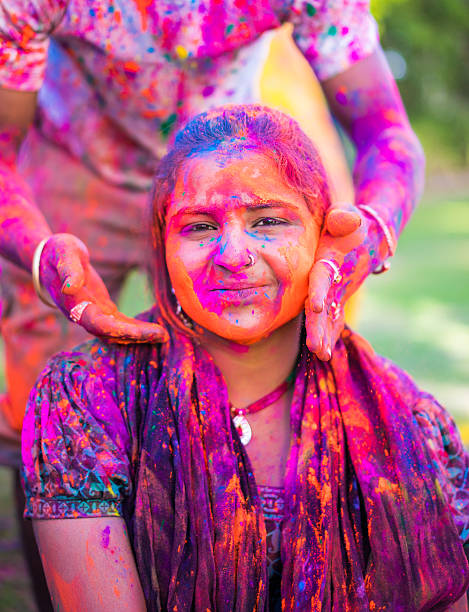 Holi Festival in India stock photo