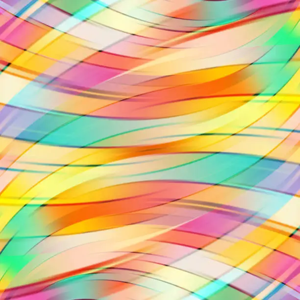 Vector illustration of Colorful smooth light lines background