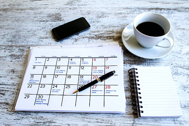 Checking monthly activities in the calendar