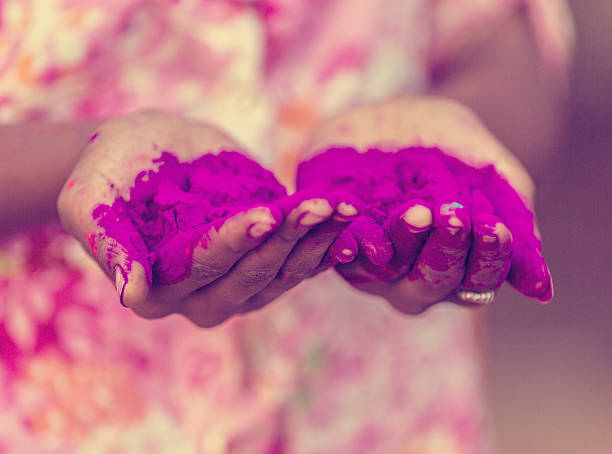 Holi festival hands, the festival of color