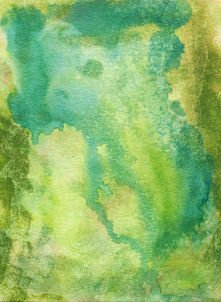 istock Hand painted watercolor colorful paint drips 472825782