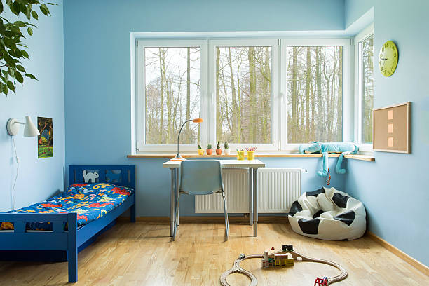 Ball shape sofa in boy toddler room