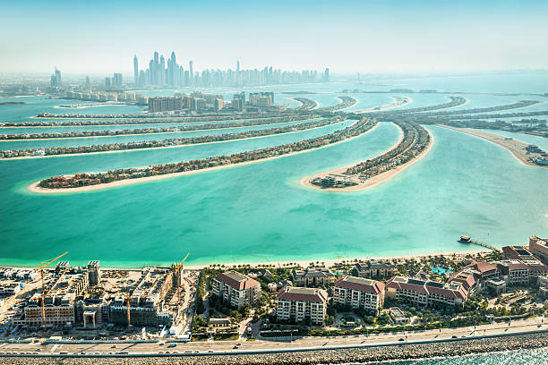 palm jumeirah, 두바이, 아랍에미리트 - palm island 뉴스 사진 이미지