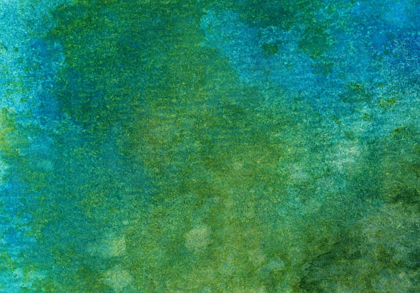 istock Abstract earthy green and blue painted colors 472829782