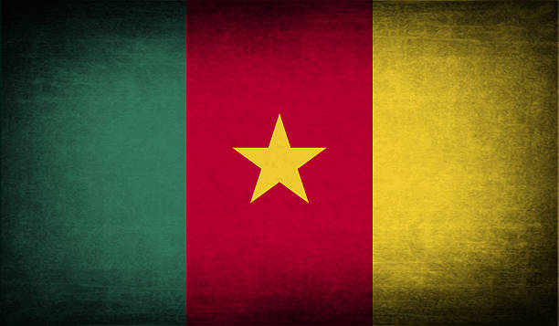 Flag of Cameroon with old texture. Flag of Cameroon with old texture.  illustration yaounde photos stock pictures, royalty-free photos & images