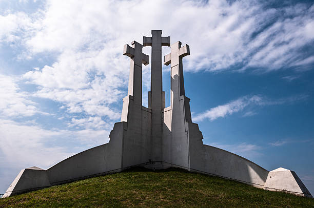 istock Three Crosses Monument on the Bleak Hill in Vilnius, Lithuania 472831044