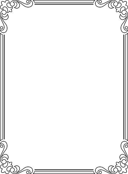 kalligrafie penmanship curly barocken rahmen schwarz - frame elegance bookplate certificate stock-grafiken, -clipart, -cartoons und -symbole