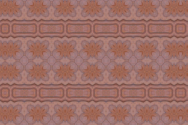 istock Carved wood wall close 472834970