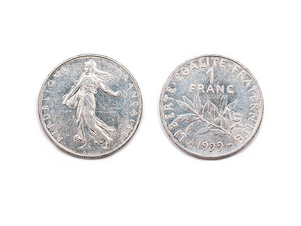 1999 da un franco francese - french coin foto e immagini stock