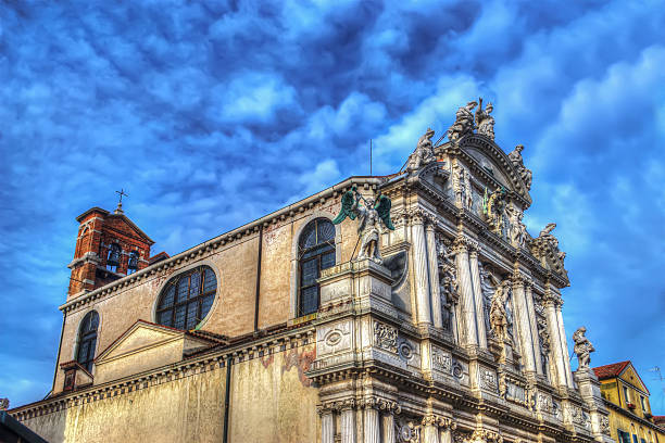 chiesa di santa maria del giglio venezia in hdr in - venice italy ancient architecture creativity foto e immagini stock