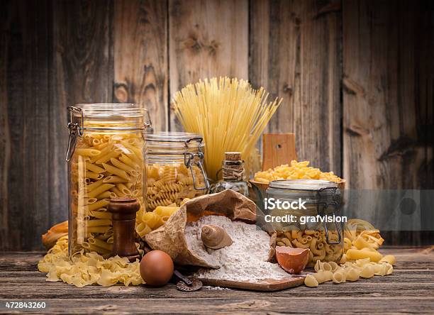 Italian Pasta Stock Photo - Download Image Now - Jar, Pasta, 2015