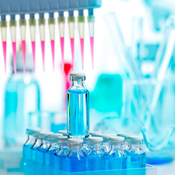 istock Chemical scientific laboratory multi channel pipette 472843978