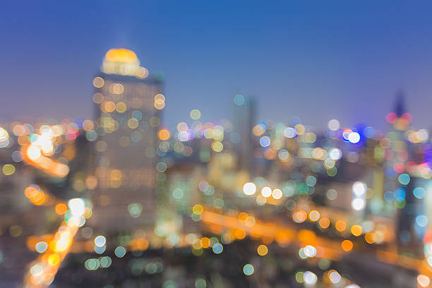istock Abstract blur bokeh background of city 472845826