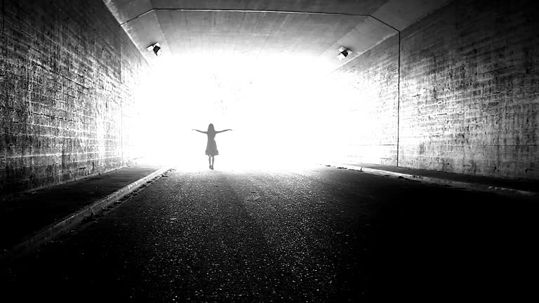 Little Girl walking to heaven