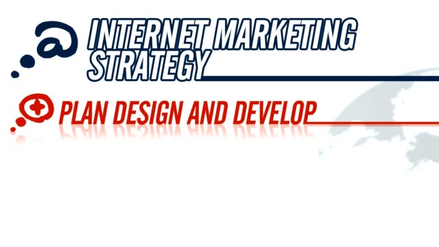 Internet Marketing Strategy video illustration on white in HD