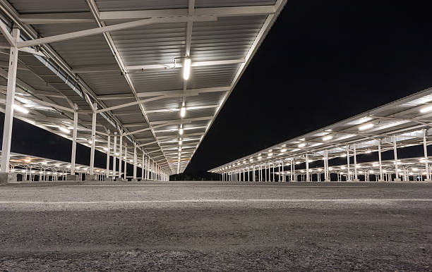 istock Parking lot at night 472860178
