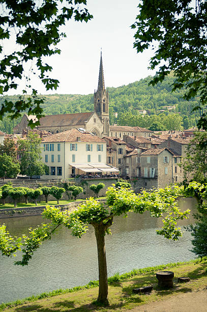 istock St Antonin Noble Val across the River Aveyron (Portrait) 472864384
