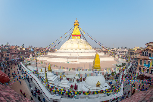 Baudhanath stupa in Kathmandu Nepal
