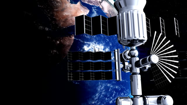 Satellite in Orbit Around The Earth
