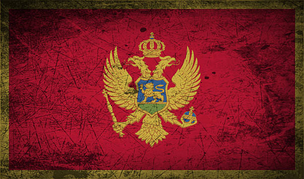istock Flag of Montenegro with old texture. 472873502