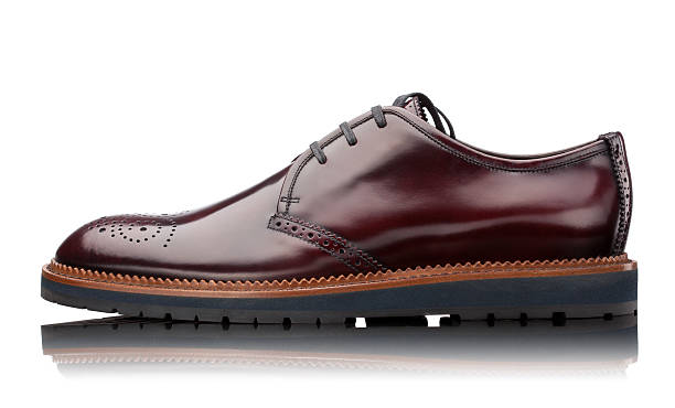 istock brown male leather shoe isolated on white 472876192