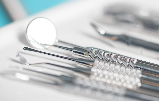 Dentist's instruments with shallow depth of field