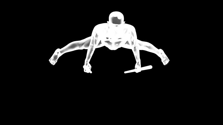 3D Parallel bars man