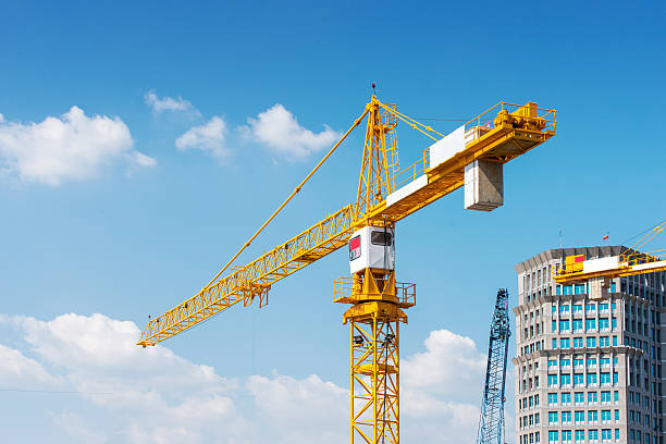 istock Inside place for tall buildings under construction and cranes. 472892394