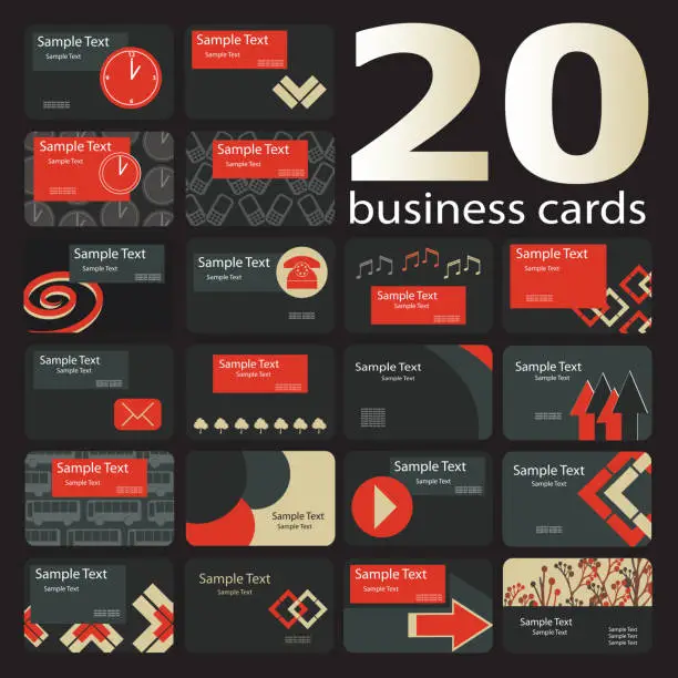 Vector illustration of Business Card Set