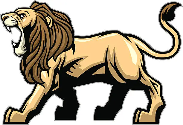 Vector illustration of Lion mascot