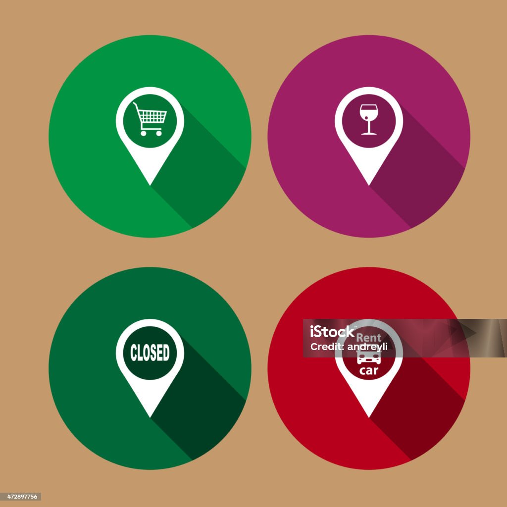 Map Navigation Pointer Navigation Pointers Of Map Stock Illustration - Download Image Now ...
