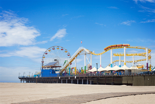 Santa Monica Beach and Pier.