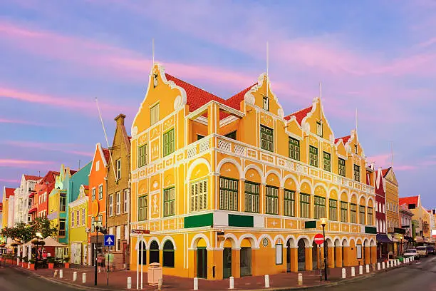 Photo of Town view illustration of Curacao Netherlands Antilles