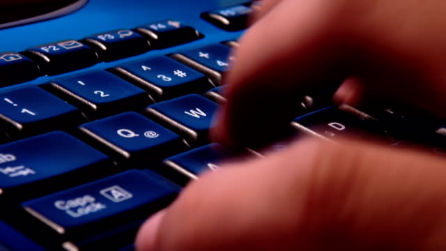 Typing on a keyboard