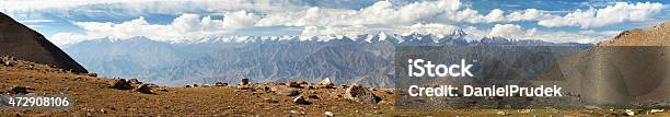 Panoramic View From Ladakh Range To Stok Kangri Range Stock Photo - Download Image Now