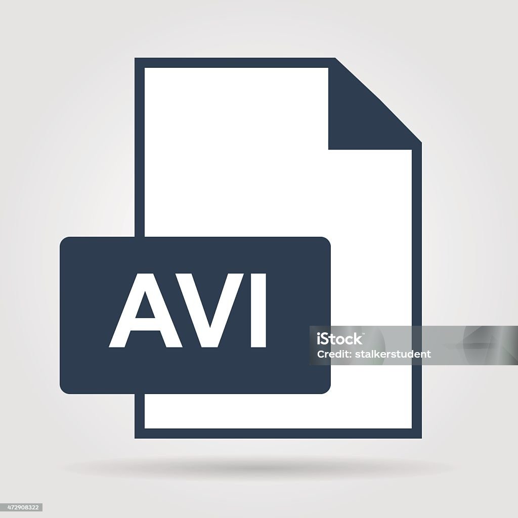 avi file icon avi file icon. Flat vector illustrator Eps 10 2015 stock vector