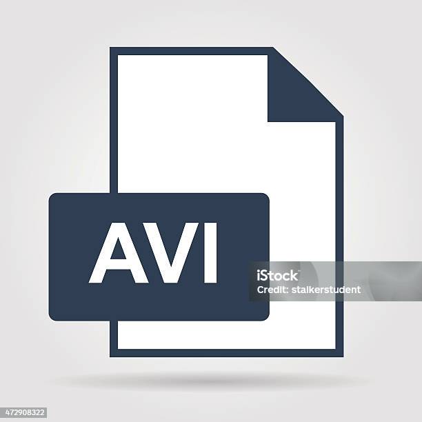 Avi File Icon Stock Illustration - Download Image Now - 2015, Business, Chrome