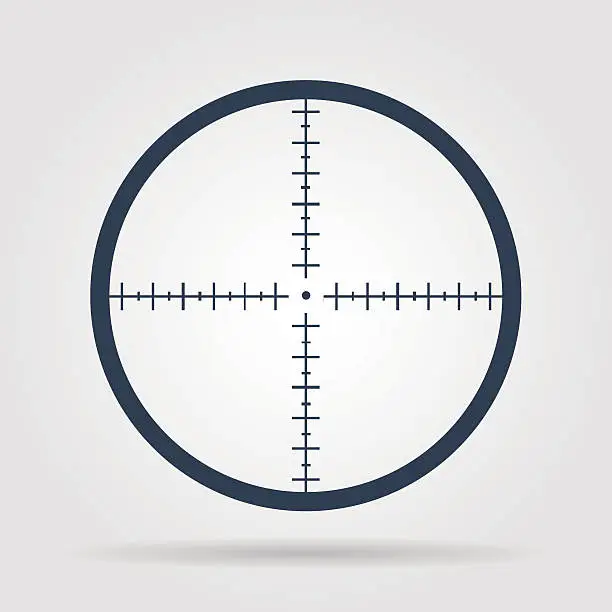 Vector illustration of An illustration of target aiming