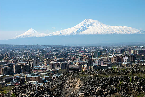 istock Legendary mount Ararat and Yerevan city. 472911310