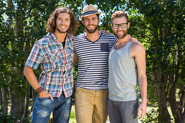 istock Hipster friends smiling at camera 472914032