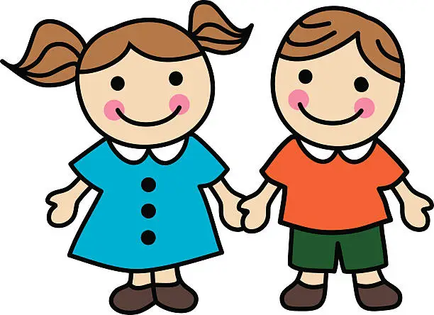 Vector illustration of Kids