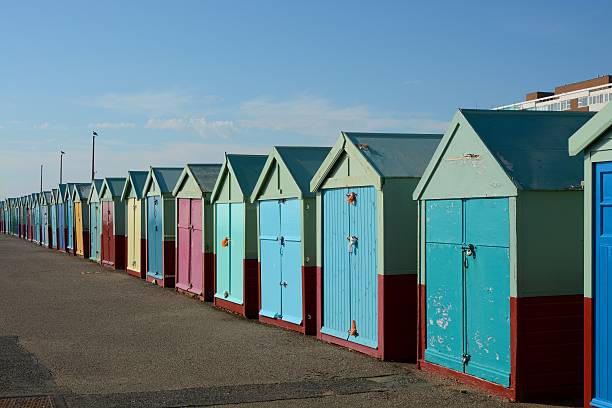 istock Beach Huts at Hove, Brighton, England 472923984