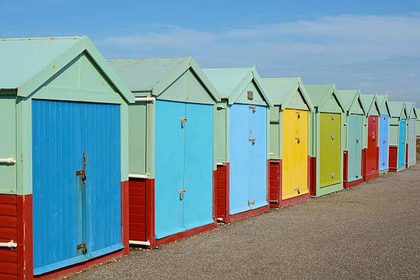 istock Beach Huts at Hove, Brighton, England 472923988