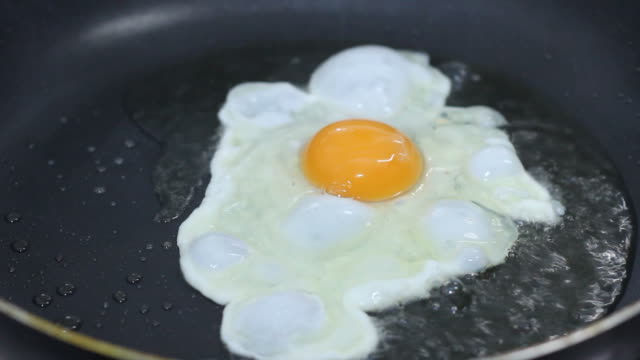 Fried egg with oil. Full HD