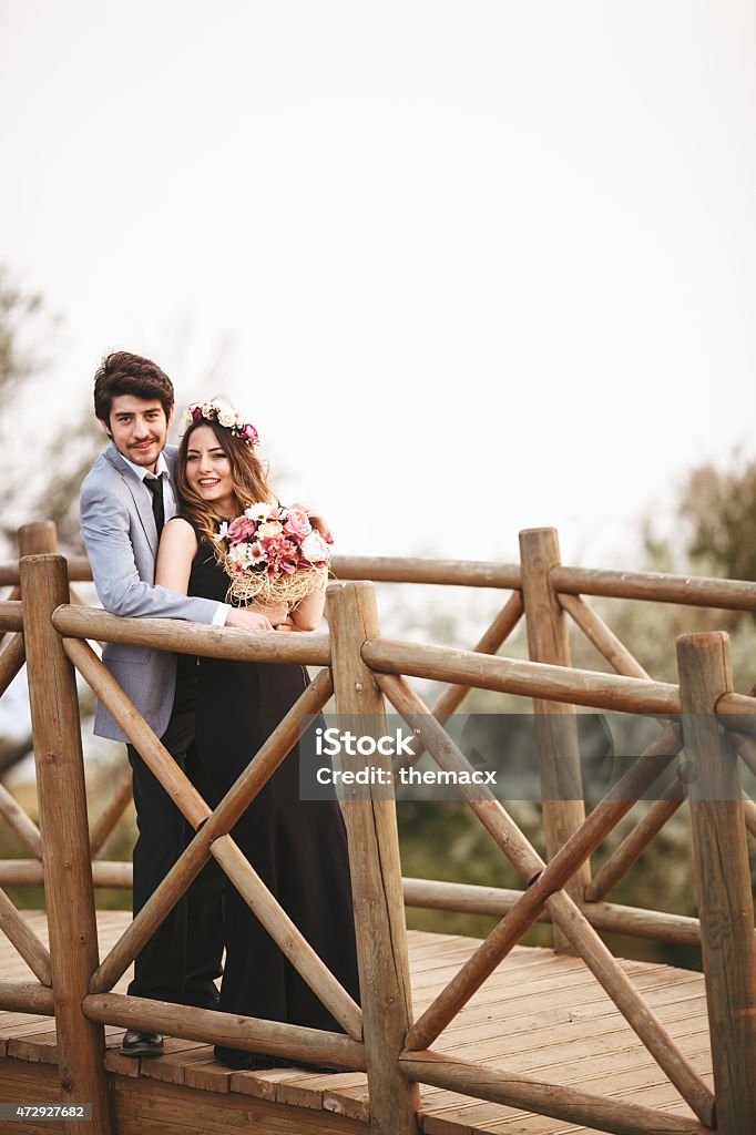 Happiness loving couple Shot of loving couple outdoors in nature. 20-29 Years Stock Photo