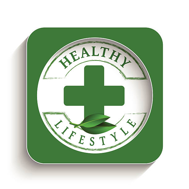 illustrazioni stock, clip art, cartoni animati e icone di tendenza di concetto di salute - green cross