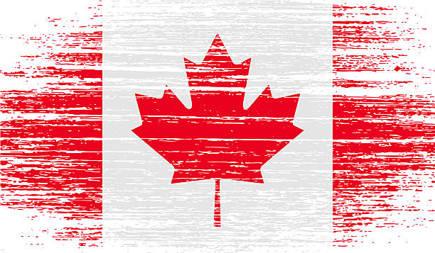 istock Flag of Canada with old texture. 472930578